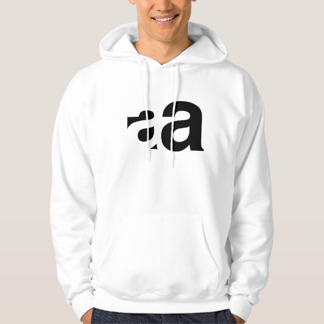 Helvetica "a" hoodie (Front)