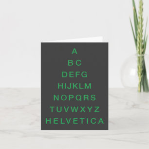 Helvetica Alphabet Christmas Tree Holiday Card