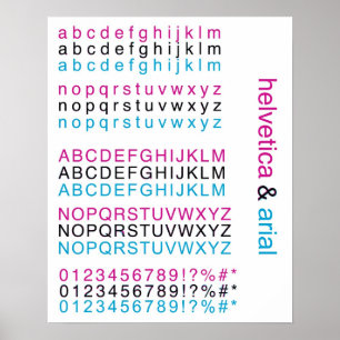 helvetica & arial poster