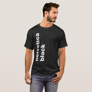 helvetica black T-Shirt