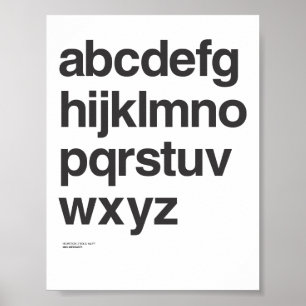 Helvetica lowercase poster