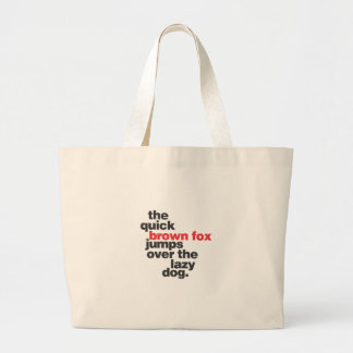 helvetica-quickbrownfox.ai large tote bag