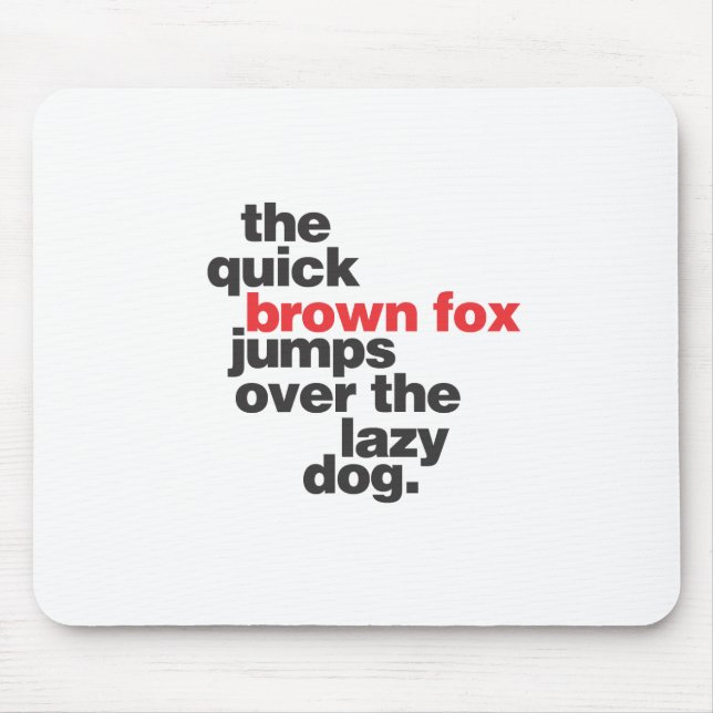 helvetica-quickbrownfox.ai mouse mat (Front)