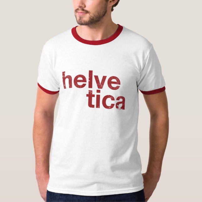 helvetica red T-Shirt (Front)