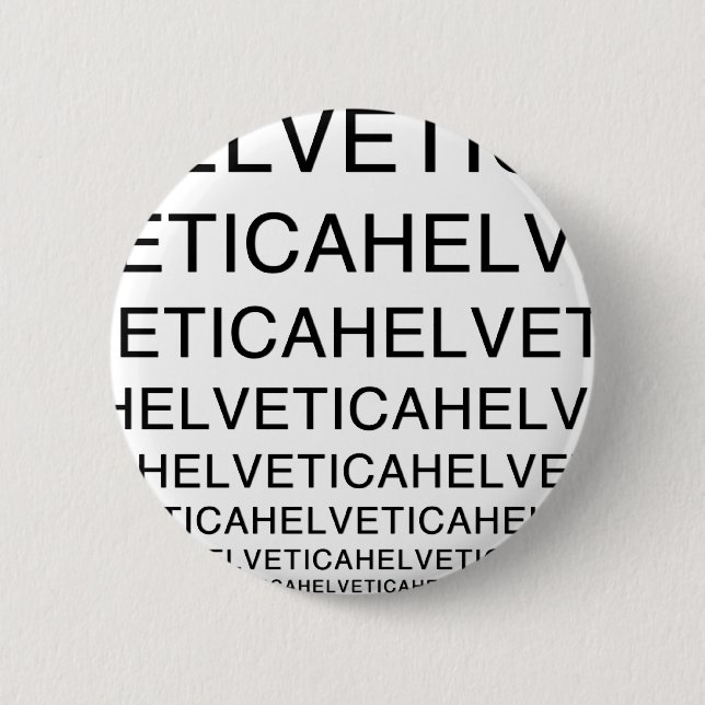 Helvetica Squared 6 Cm Round Badge (Front)