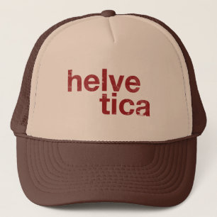 helvetica trucker hat