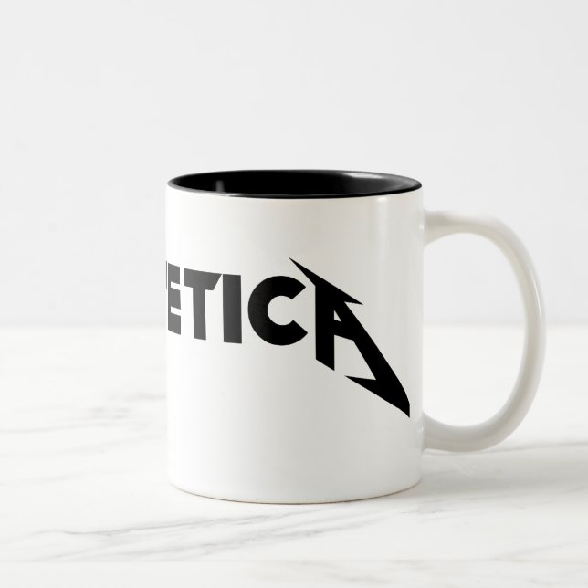 Helvetica Two-Tone Coffee Mug (Right)