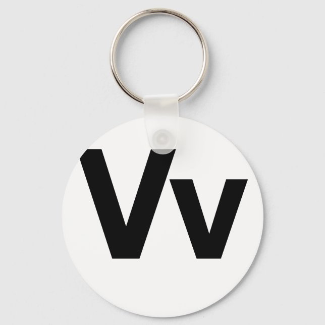 Helvetica Vv Key Ring (Front)