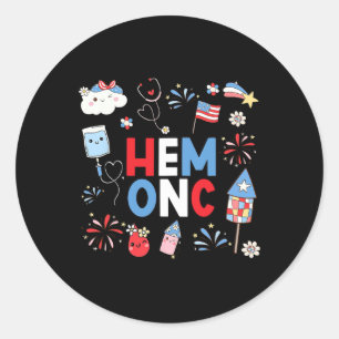 Hematology Oncology Nurse Peds Hem Onc Nurse 4th O Classic Round Sticker