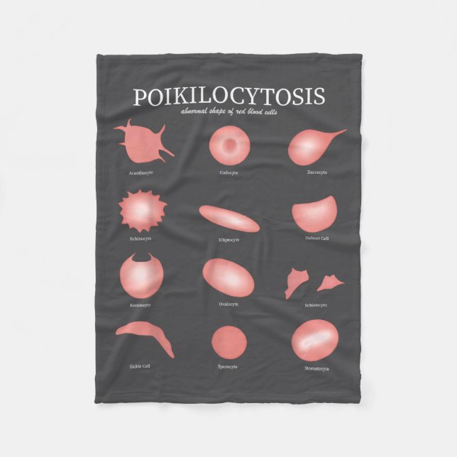 Hematology Red Blood Cell Laboratory Science Hemat Fleece Blanket (Front)