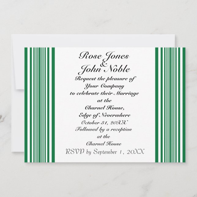 Hemera (Green) Wedding Invitation (Front)