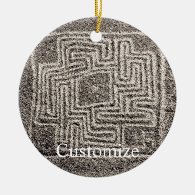 Hemet Maze Stone Thunder_Cove  Ceramic Tree Decoration (Front)