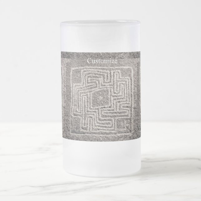 Hemet Maze Stone Thunder_Cove Frosted Glass Beer Mug (Center)