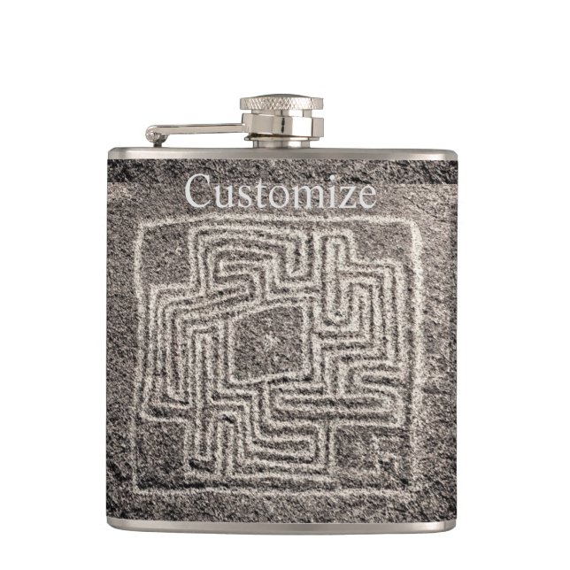 Hemet Maze Stone Thunder_Cove Hip Flask (Front)