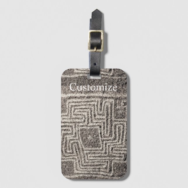 Hemet Maze Stone Thunder_Cove   Luggage Tag (Front Vertical)