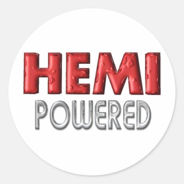 HEMI Powered Classic Round Sticker (Front)