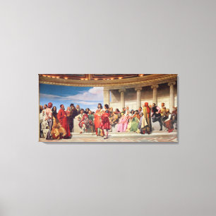 Hemicycle: Artists of All Ages, detail of left han Canvas Print