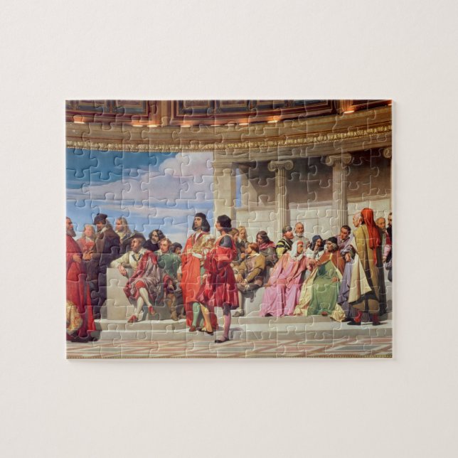 Hemicycle: Artists of All Ages, detail of left han Jigsaw Puzzle (Horizontal)