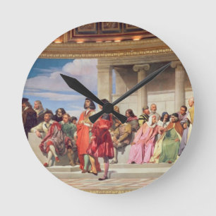 Hemicycle: Artists of All Ages, detail of left han Round Clock