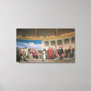 Hemicycle: Artists of All Ages, detail of the righ Canvas Print