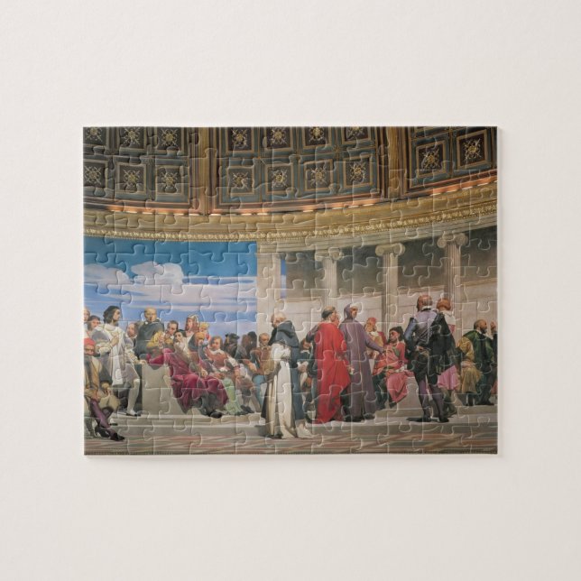 Hemicycle: Artists of All Ages, detail of the righ Jigsaw Puzzle (Horizontal)