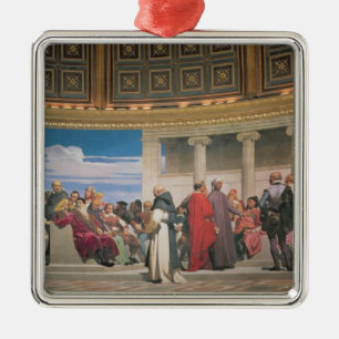 Hemicycle: Artists of All Ages, detail of the righ Metal Tree Decoration