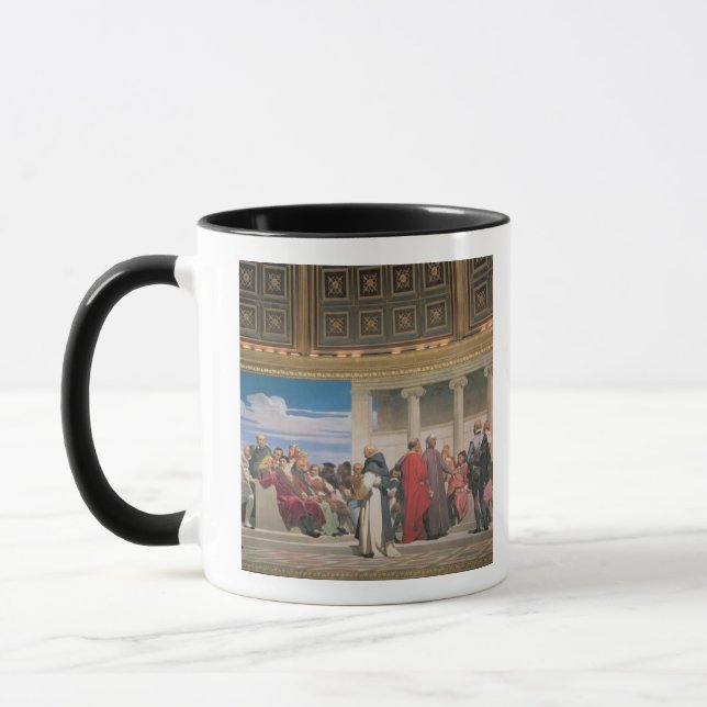 Hemicycle: Artists of All Ages, detail of the righ Mug (Left)