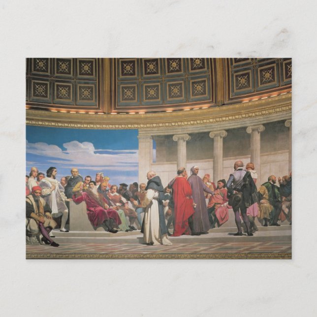 Hemicycle: Artists of All Ages, detail of the righ Postcard (Front)