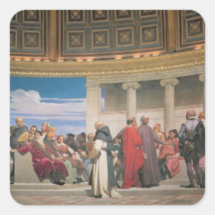 Hemicycle: Artists of All Ages, detail of the righ Square Sticker