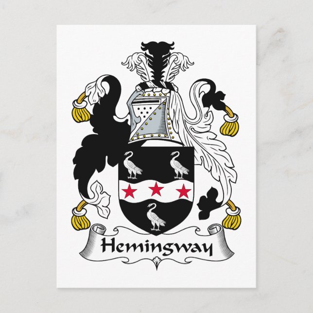 Hemingway Family Crest Postcard (Front)