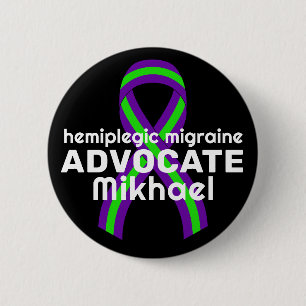 Hemiplegic Migraine Advocate Black Button