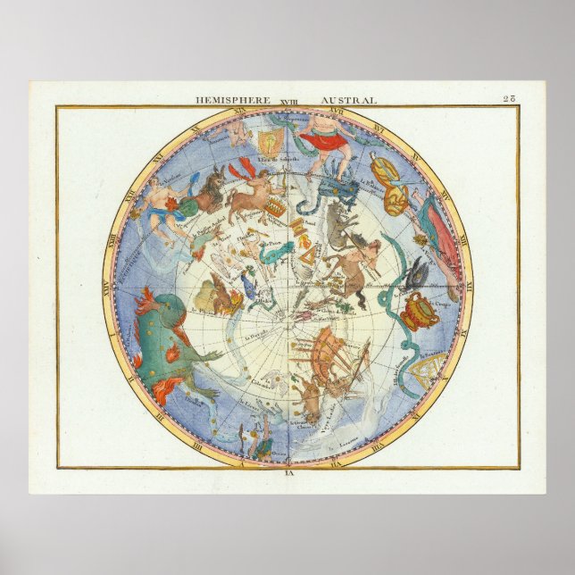 Hemisphere Austral | John Flamsteed Poster (Front)