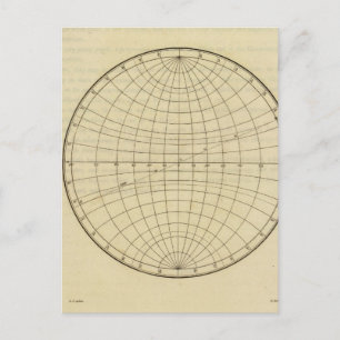 Hemisphere map postcard