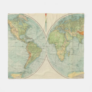 Hemispheres 12 physical fleece blanket
