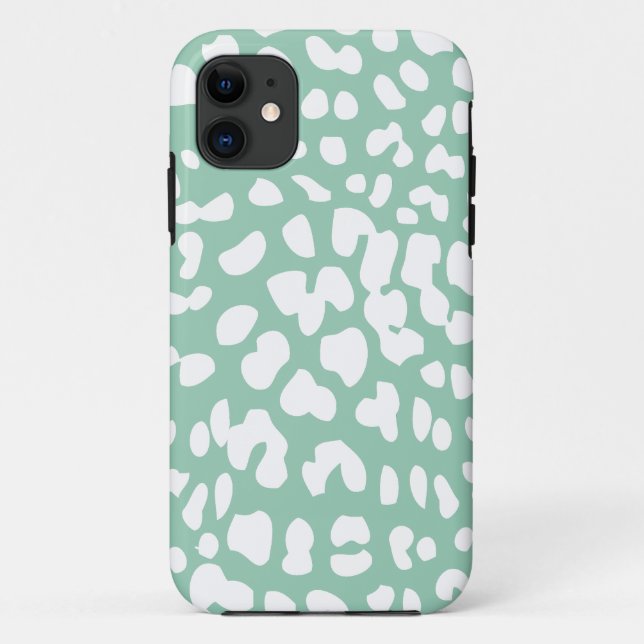 Hemlock and White Leopard Print iPhone 5 Case (Back)