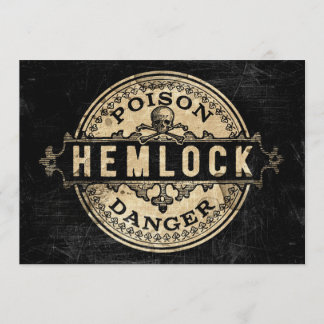 Hemlock Vintage Style Poison Label Invitation