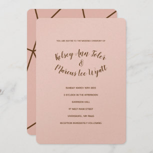 Hemmeli Geometry Rose Gold Wedding Invitations