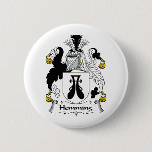 Hemming Family Crest 6 Cm Round Badge
