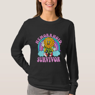 Hemorrhoid Survivor Funny Sarcastic Meme Y2K embar T-Shirt