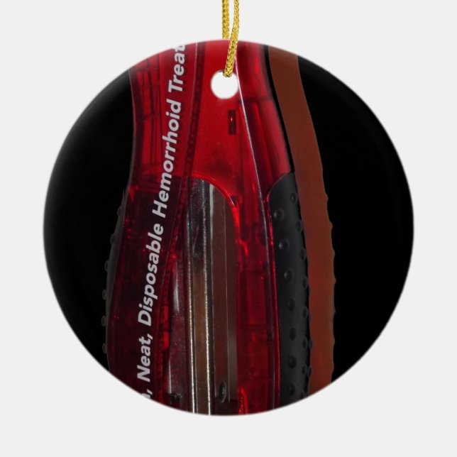HEMORRHOID TREATMENT.jpg Ceramic Tree Decoration (Front)