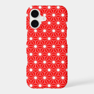 Hemp Leaf Asanoha japan pattern traditional red ge