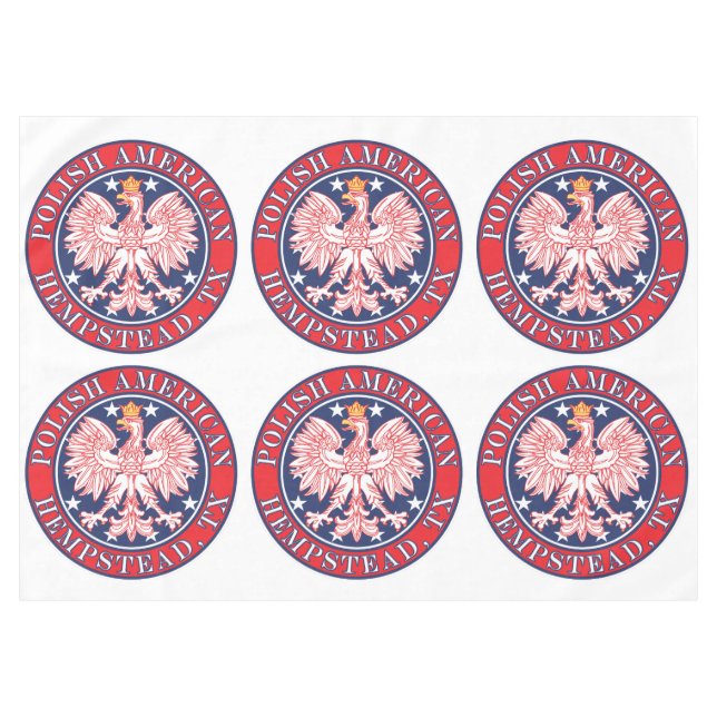 Hempstead Texas Polish American Eagle Tablecloth (Front (Horizontal))