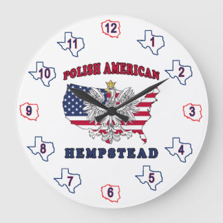 Hempstead Texas Polish American Large Clock