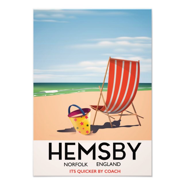 Hemsby Norfolk travel poster (Front)