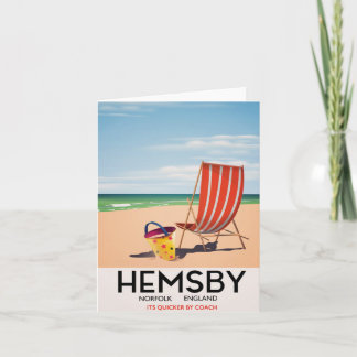 Hemsby Norfolk travel poster Holiday Card