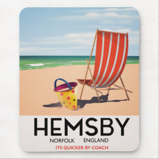 Hemsby Norfolk travel poster Mouse Mat