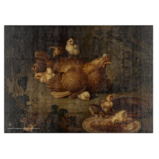 "Hen and Chickens" Cutting Board