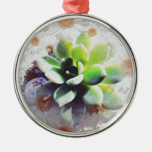 Hen and Chicks and Daisies Metal Tree Decoration