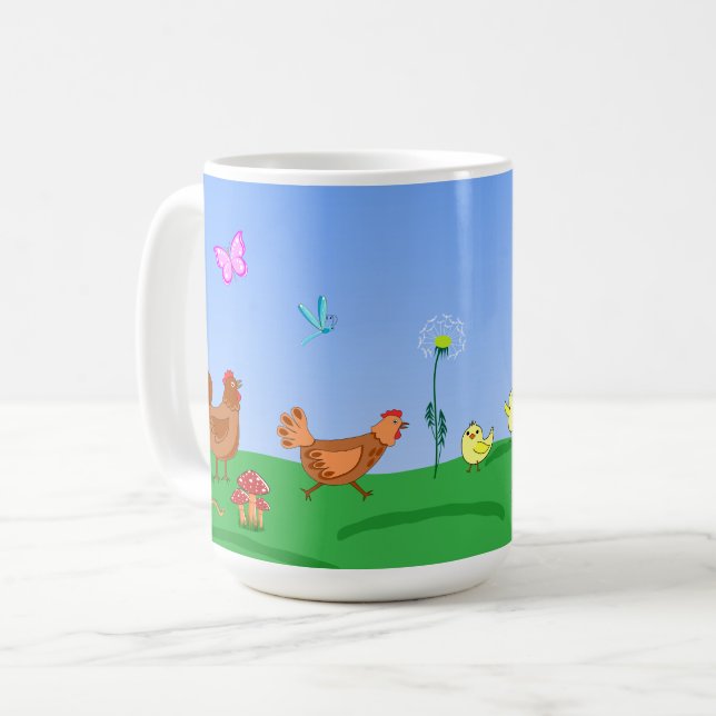 Hen and chicks Mug (Front Left)