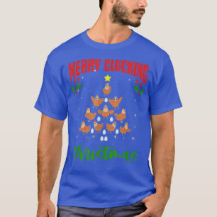 Hen Chick Farmer Merry Clucking Christmas Chicken T-Shirt